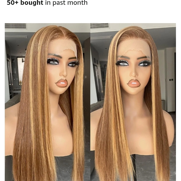 HD Brown Straight Lace Front Wig - Picture 1 of 4